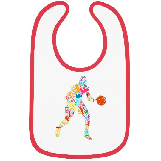 Basketball Player Name Initial Monogram Custom Letter F Bibs