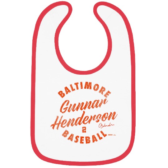 Gunnar Henderson Baltimore Baseball vintages Cursive MLBPA Bibs