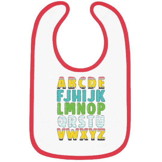 Elementary Teacher Assistant Prek English Alphabet Women Bibs