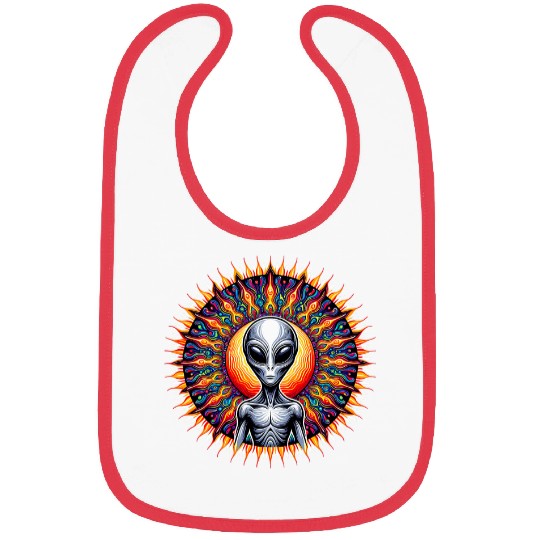 Cosmic Encounter Alien Tee psychedelics UFO Art 7 Bibs