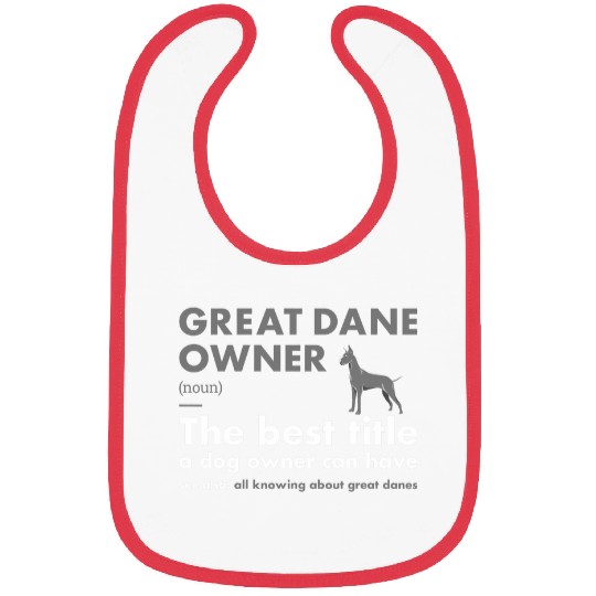 Dog Great Dane Owner Definition Bibs