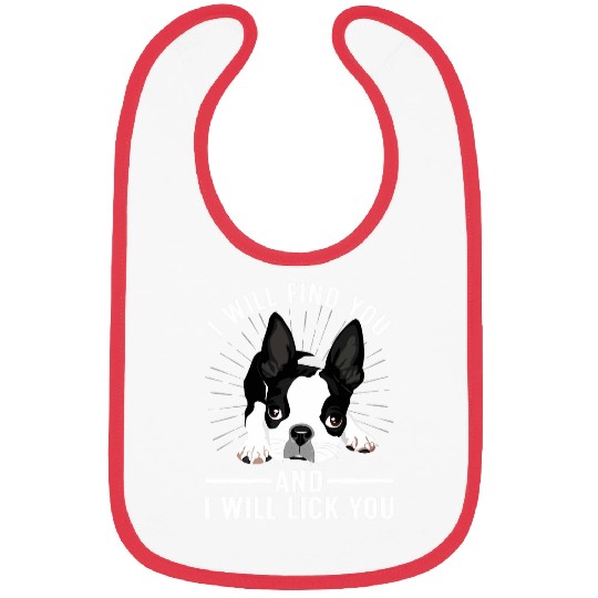 Cute Boston Terrier Art For Men Women Boston Terrier Lover Bibs