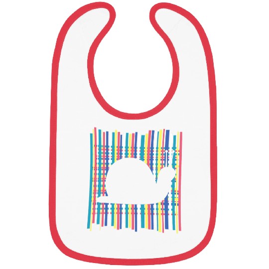 Snail Pastel Rainbow Striped   vintages Retro Aesthetic Bibs