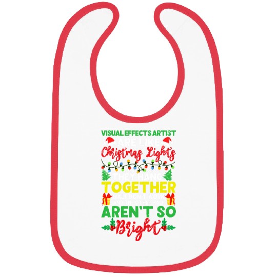 Christmas Light Visual Effects Artist xmass Holiday Bibs