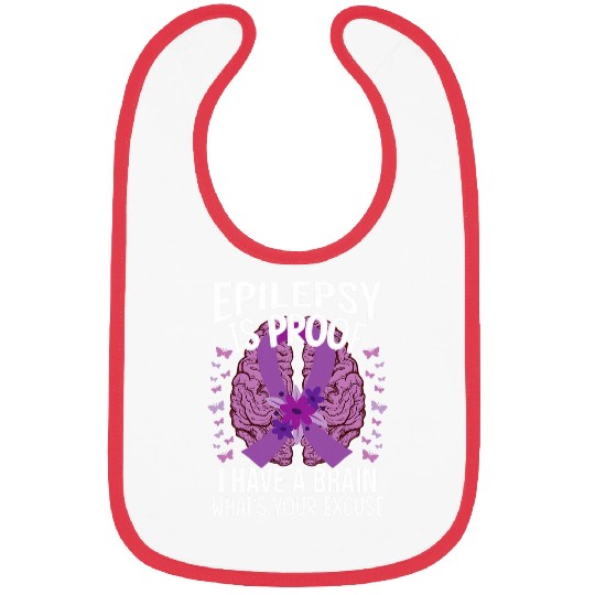 Epilepsy Is Proof Epliepsy Awareness Month Purple Ribbon Bibs