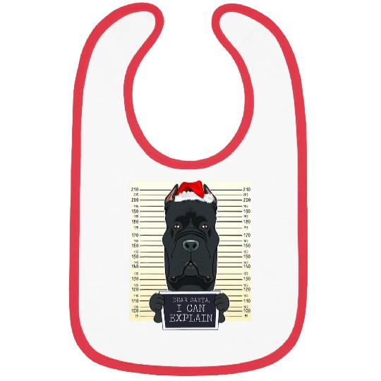 Dear Santa I Can Explain Funny Christmas Cane Corso Bibs