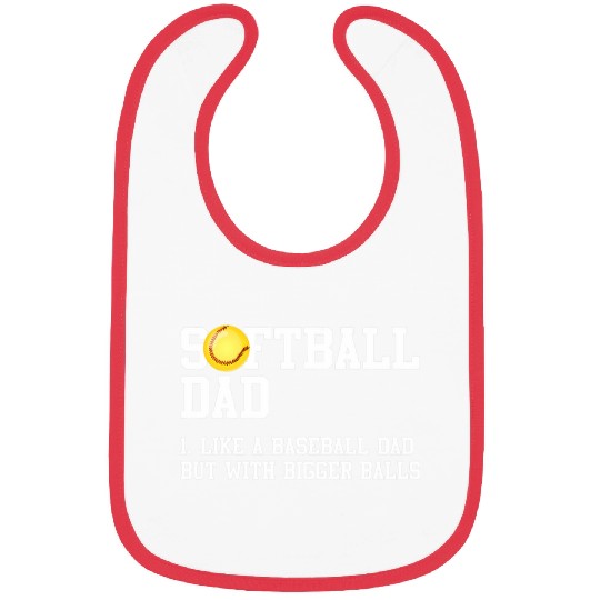 Funny Softball Dad Definition Bibs