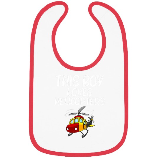 Cool Helicopter Gift For Boys Kids Chopper Helicopter Pilot Bibs