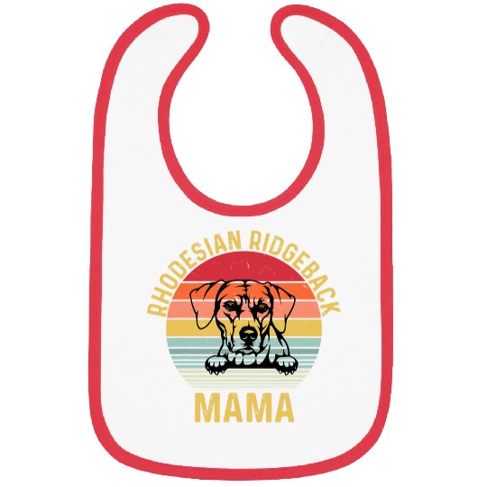 Funny Ridgeback Dog Lover Quote Rhodesian Ridgeback Mama 2 Bibs