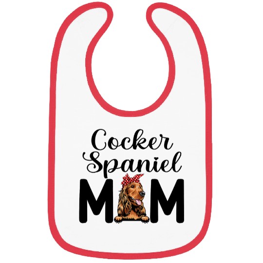cute cocker spaniel mom mors day dog mama Bibs