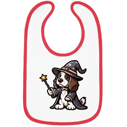 English Springer Spaniel Wizard Funny Dog Magic Bibs