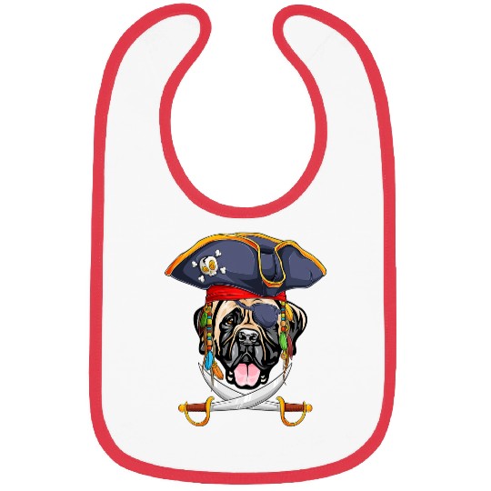 Mastiff Pirate Funny Dog Mom Dad 22 Bibs