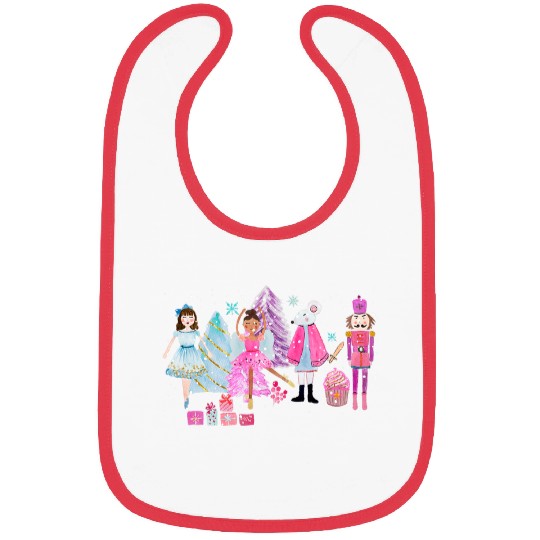 Christmas Nutcracker Ballet Sugar Plum Fairy Pajamas Girls Bibs