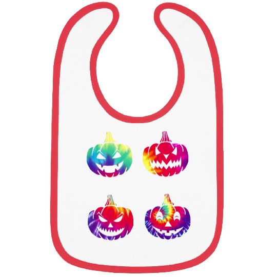 Cute Tie Dye Pumpkin Bibs
