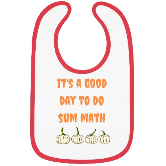 Math Teacher Halloween Funny Pumpkins and Pun Bibs