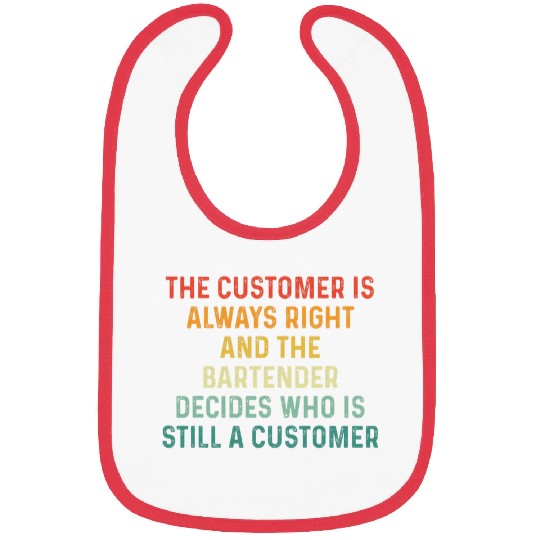 Funny Customer Pub Bartender Waiter Bibs
