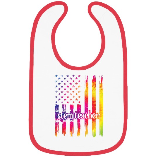 STEM Teacher US Flag Science Technology Engineering Math 21 Bibs