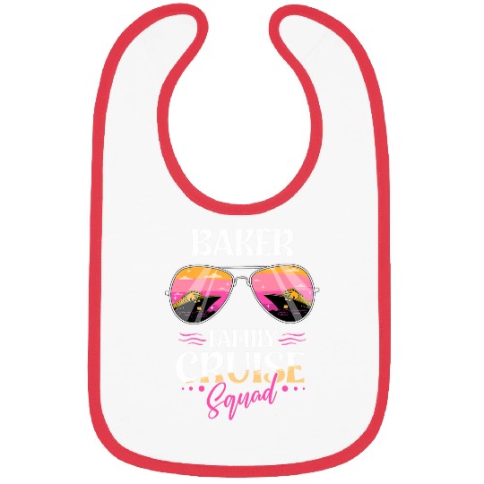 Baker Family Personalized Cruise Squad Vacation Matching Bibs
