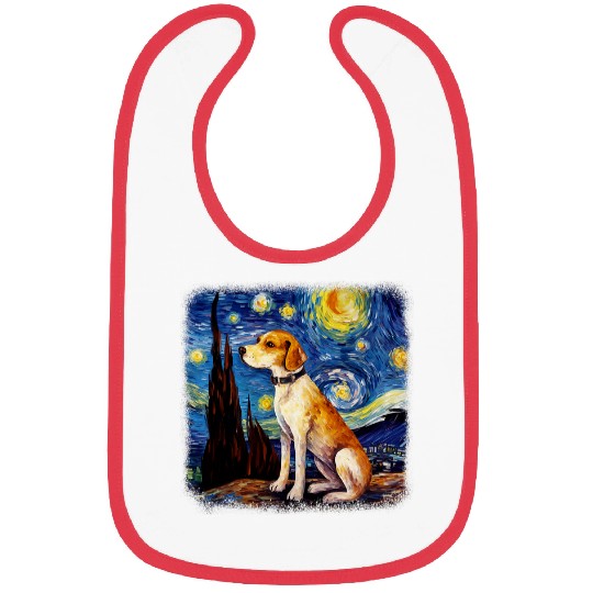 Dog in starry night van gogh Beagle Bibs