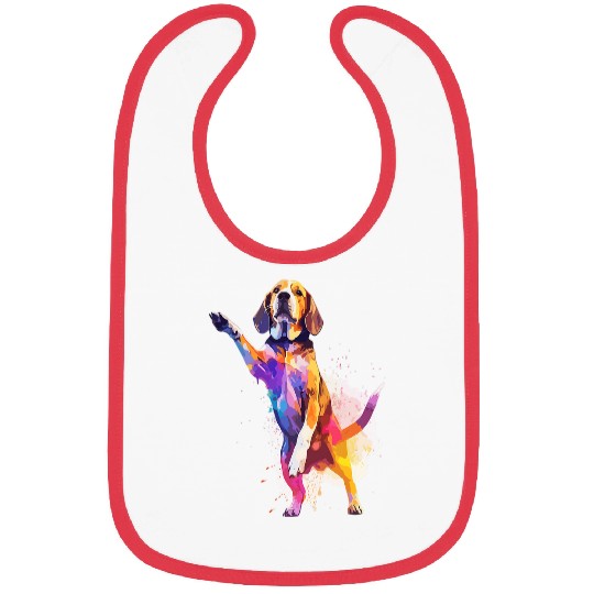 Dog Dance Competition Funny Dancing Beagle Dog Bibs