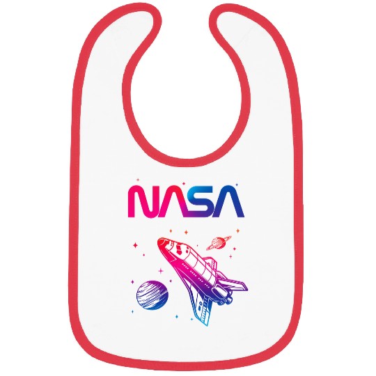 Lacrosse Gift NASA Space Shuttle Saturn Planet Worm Logo Bibs
