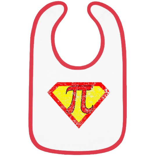 Superhero Pi Super Power Math Student Teacher Gift distresse Bibs