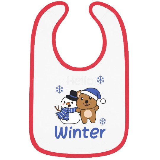quokkas Hello Winter Snowman Snow Bibs