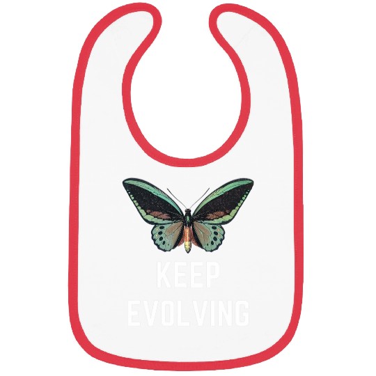 Keep Evolving Butterfly Metamorphosis Cute Insect Bugs Sweet Bibs
