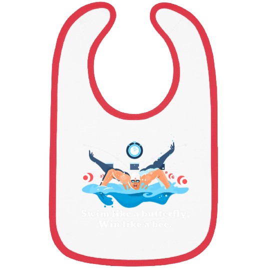 Swim Team Butterfly Win Pool Training Race Day Design Bibs