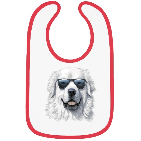 Great Pyrenees Dog with Sunglasses Great Pyrenees Bibs