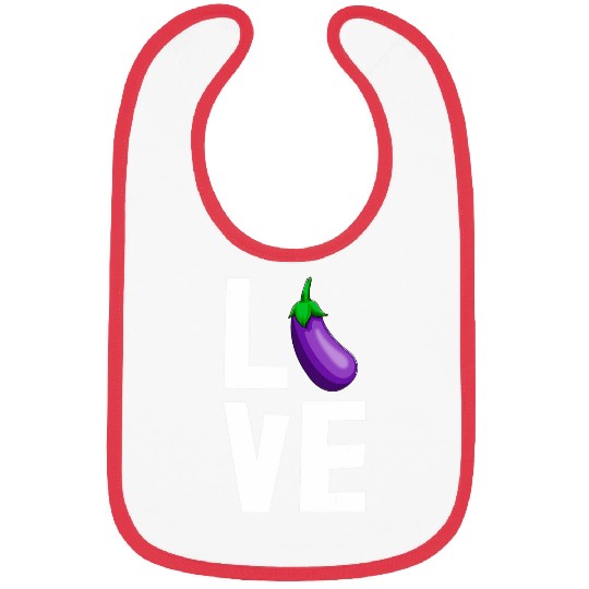 Lacrosse Gift Love Eggplant  s Eggplant Vegetable Tees Women Foodie 21 Bibs