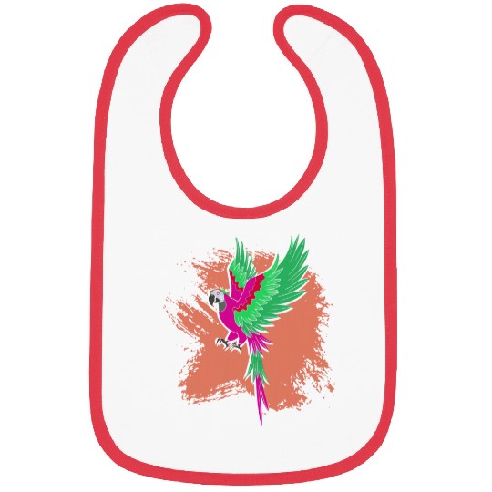 Parrot Lover Tropical Animal Jungle Bird Macaw Parrot Bibs