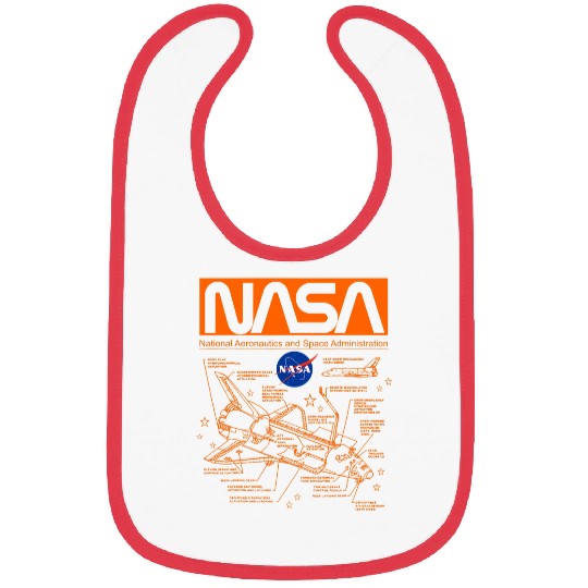Lacrosse Gift NASA Space Shuttle Schematic Worm and Insignia Logo 21 Bibs