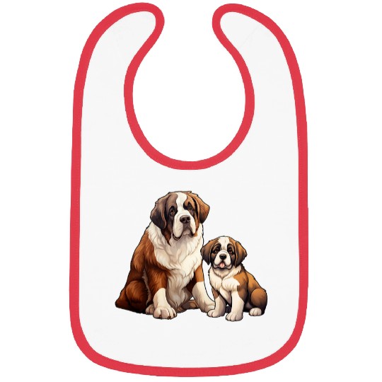 Cute Dogs Saint Bernard Bibs