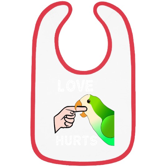 Love Hurts Quaker Parrot Monk Parakeet Biting Finger Bibs