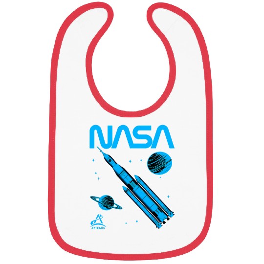 Lacrosse Gift NASA Artemis SLS Space Launch System Worm Logo 22 Bibs