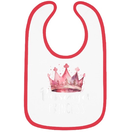 Passenger Princess Crown Seat Codriver Car Driver Driving Bibs