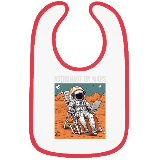 Halloween Astronaut resting on Mars in a beach chair Bibs