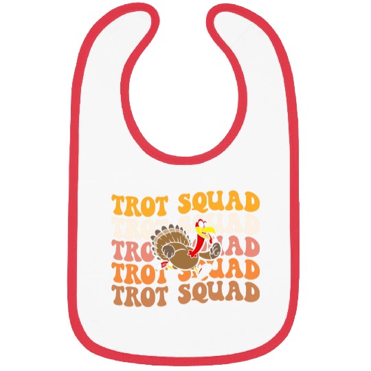 Retro Groovy Turkey Trot Squad Thanksgiving Turkey Runner Bibs