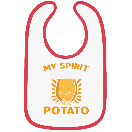 Lacrosse Gift My Spirit Animal Is A Potato for a Potato Lovers Bibs