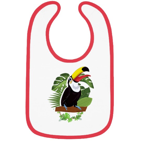 Tropical Animal Lover Summer Bird Rainforest Toucan Bibs