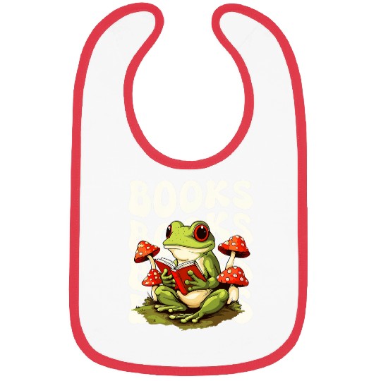 Frog Reading A Book Bibs