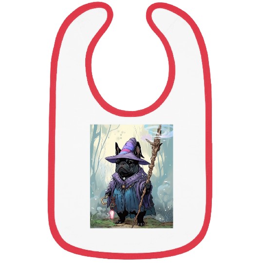 French Bulldog Wizard Funny Dog Magic Bibs