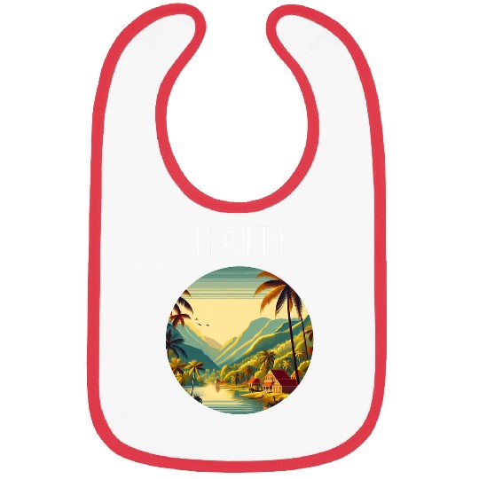 Haiti scenery Art Deco Bibs