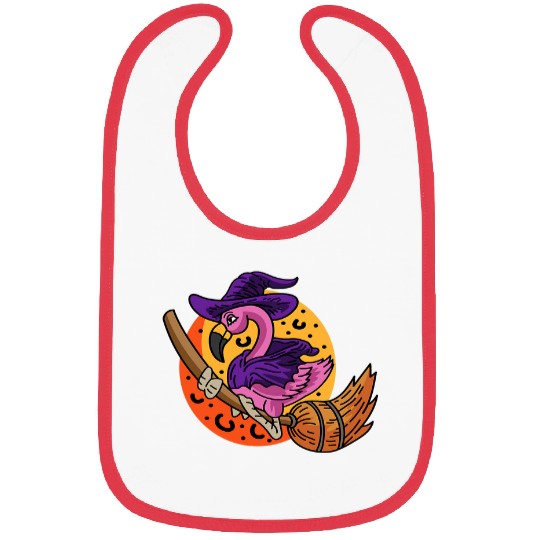 Flamingo Witch Magician Bibs