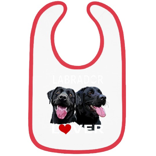 Black Labrador Retriever Lover Happy Black Lab Dog Mom Dad Bibs