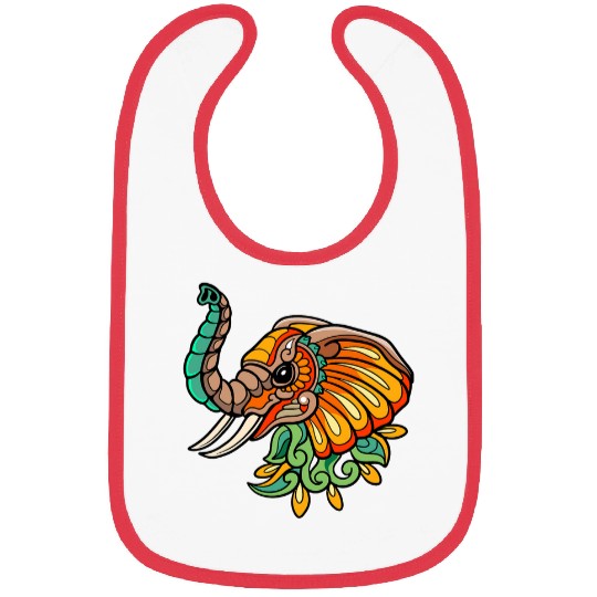 Henna Elephant Art Yoga Wildlife 2 Bibs
