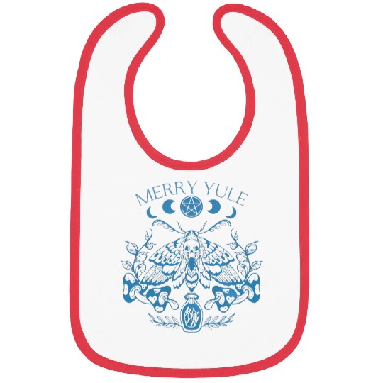 Merry Yule vintages Butterfly Winter Solstice Goth Holiday Bibs