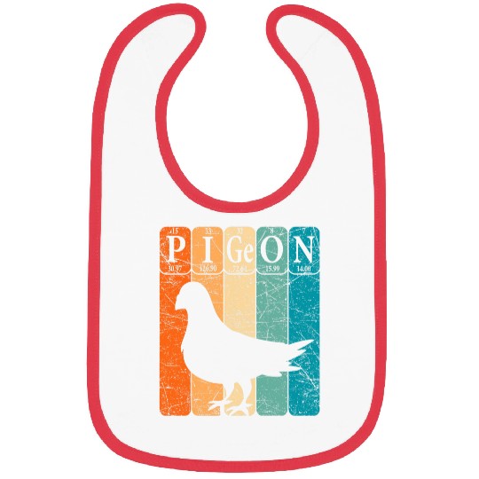 Pigeon Periodic Table Elements Birdwatching Ornithology Bibs