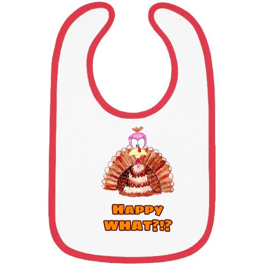 Lacrosse Gift Nervous Turkey 2Funny Thanksgiving Bibs